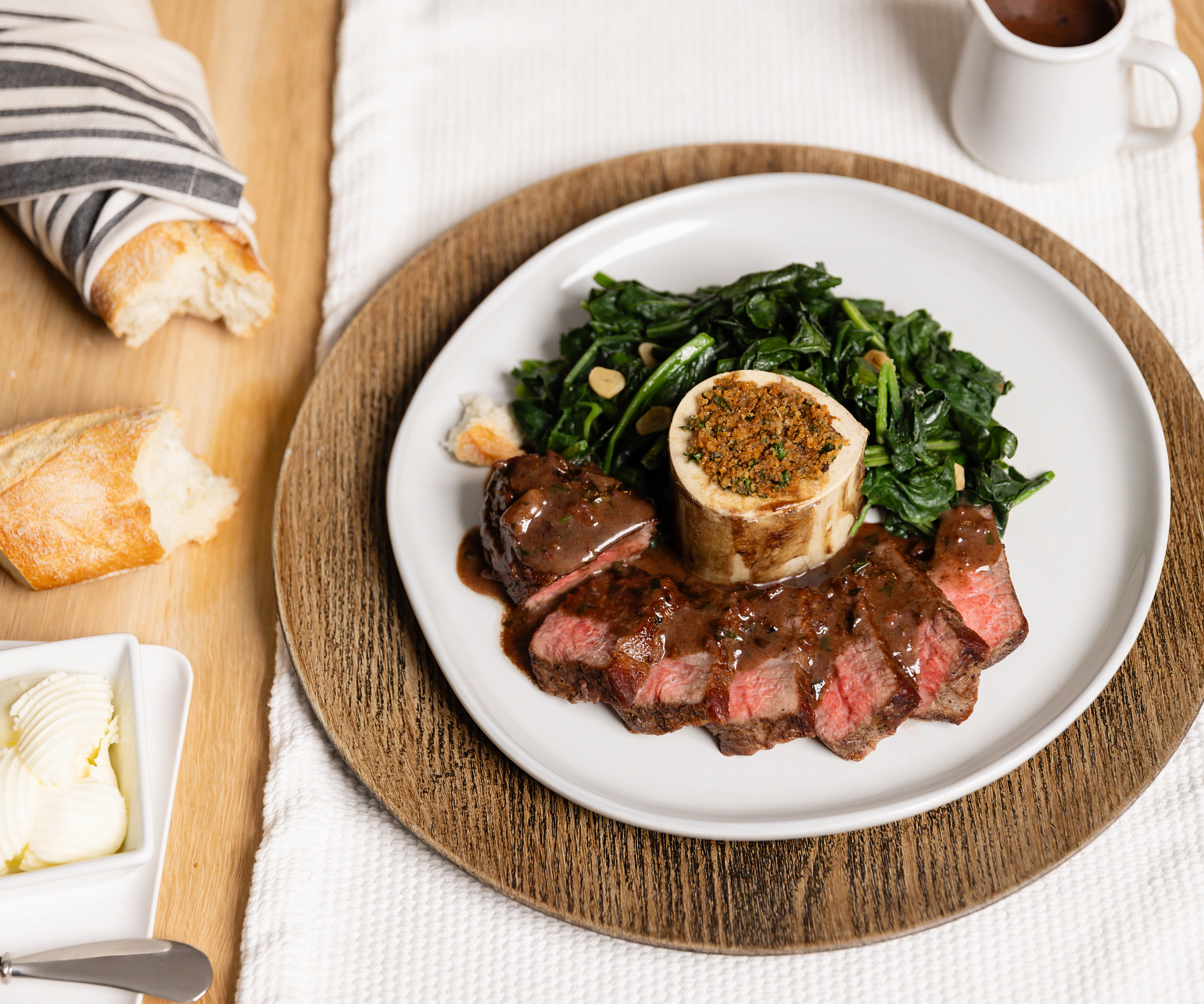 Steak with Sauce Bordelaise